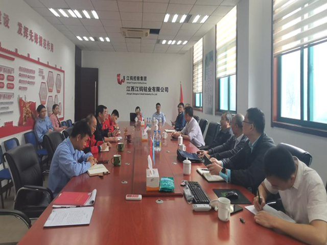 集团公司党委副书记、副董事长、总经理姜烈辉到 江钨钴业调研督导
